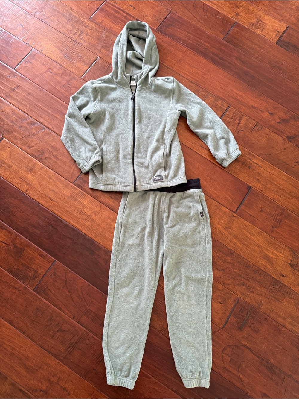 Kids Fleece Hoodie and Jogger Set - Sage Green